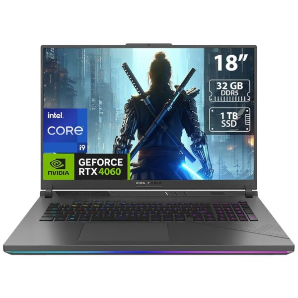 لپ‌تاپ 16 اینچ گیمینگ ایسوس مدل ASUS ROG Strix G814JVR-N6058 | 16GB RAM | 1TB SSD | i9-14900HX |RTX 4070 8GB