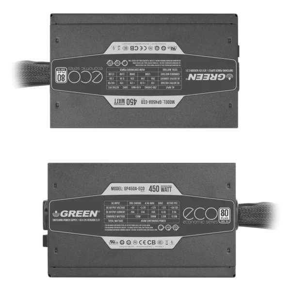 منبع تغذیه گرین مدل GP450A ECO