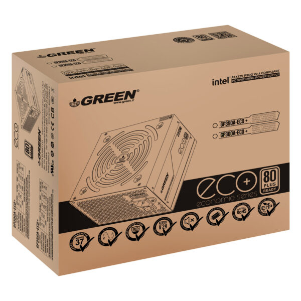 منبع تغذیه گرین مدل GP350A ECO V.3.1